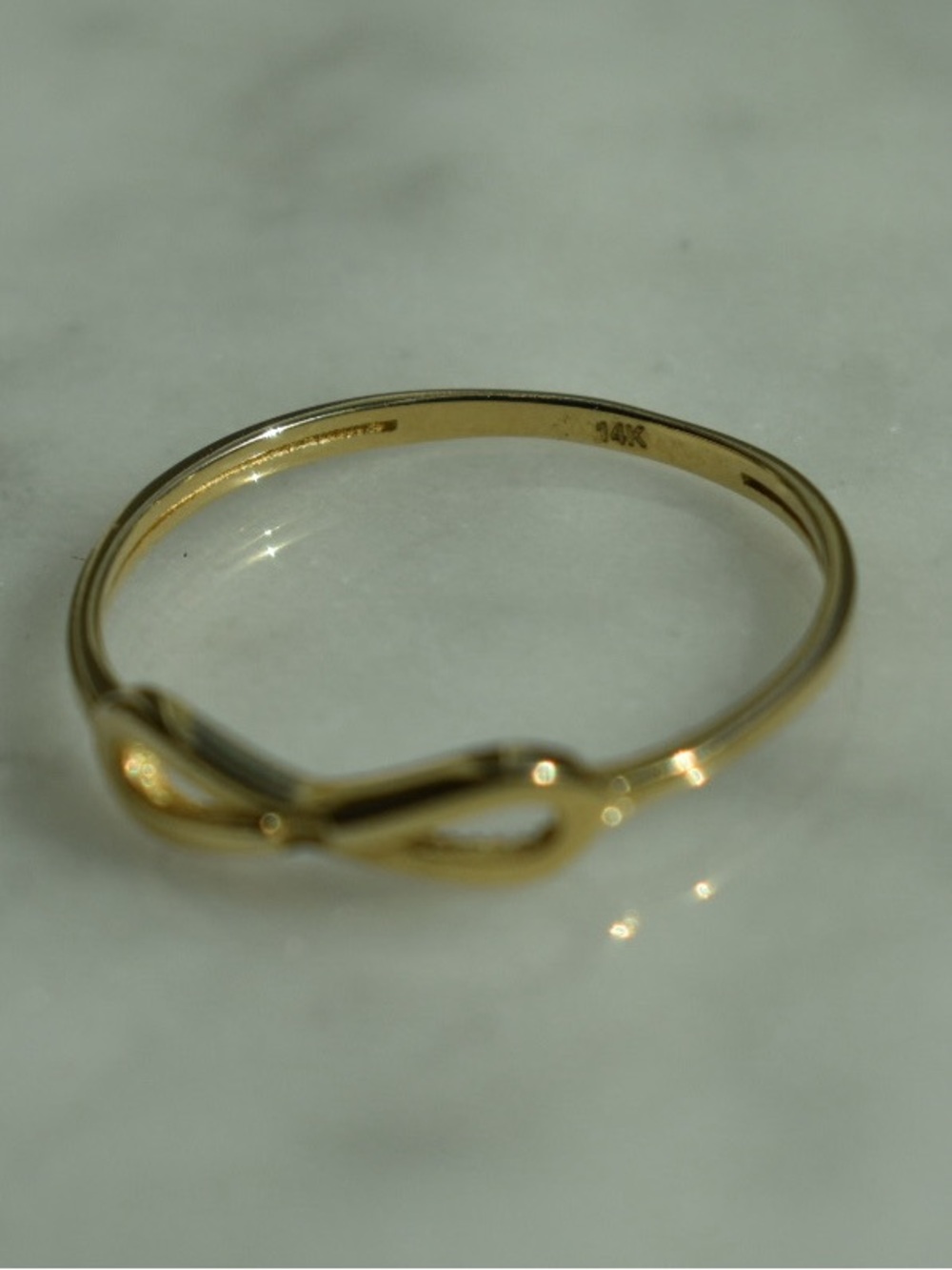 Delicate 14k Gold Infinity Ring - Women's Jewelry - Picture 2 of 3